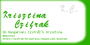 krisztina czifrak business card